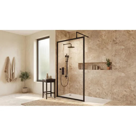 Pure Complete Bathroom Suite – 1600mm Corner Bath & 1400mm Walk-In Shower