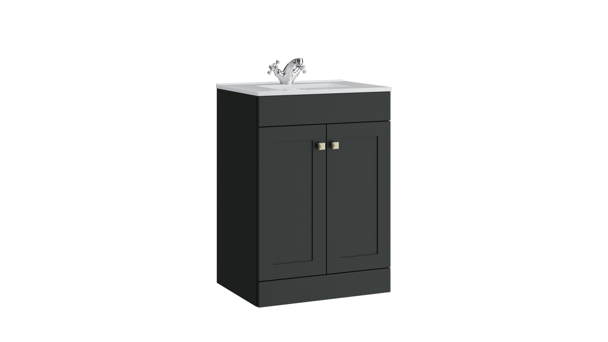 Sanctuary 600mm 2 Door Floor Standing Unit Matt Anthracite