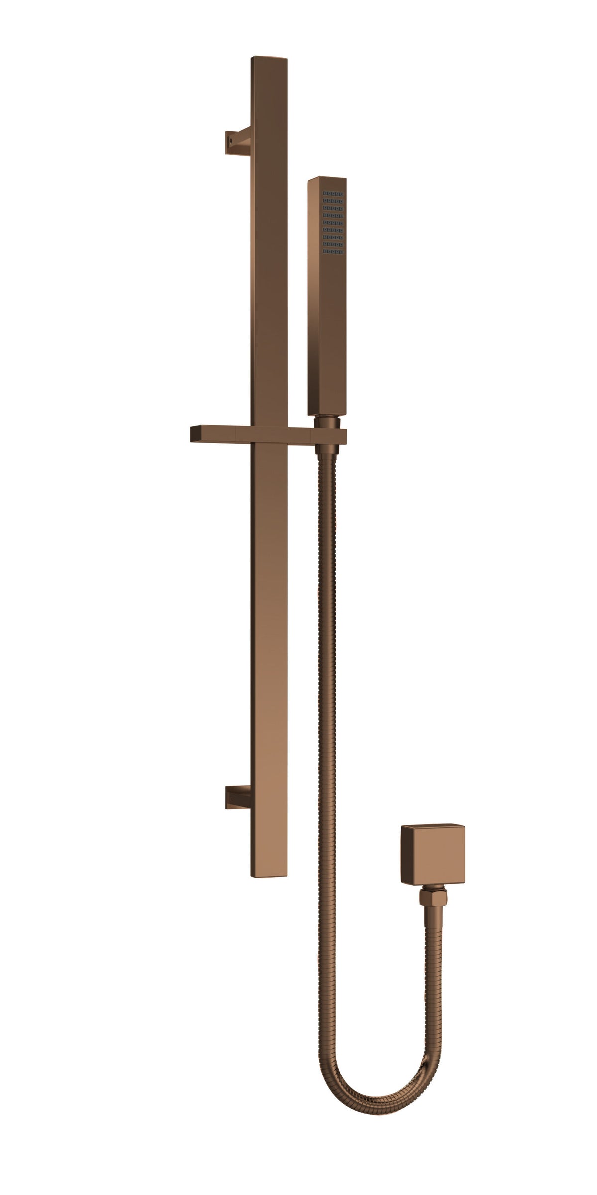 nuie Brushed Bronze Rectangular Shower Slider Rail Kit