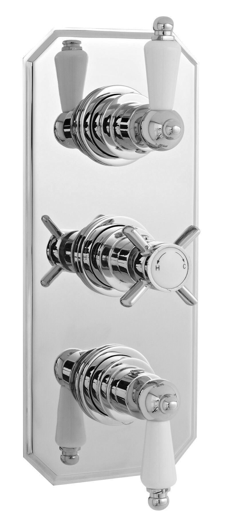 Nuie Edwardian Triple Thermostatic Shower Valve