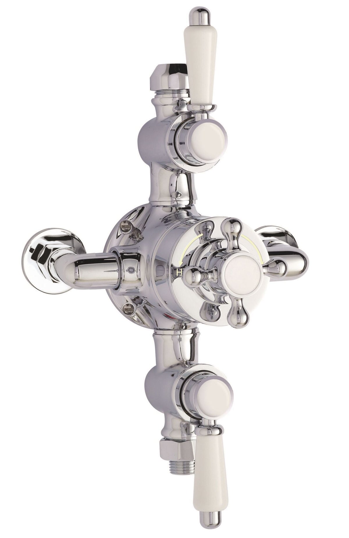 nuie Victorian Chrome Triple Thermostatic Shower Valve