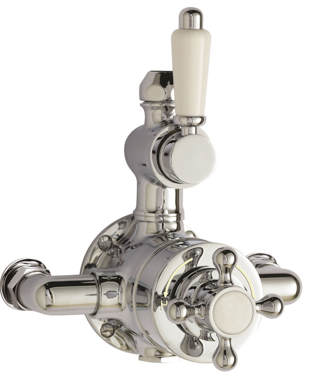 nuie Victorian Chrome Twin Thermostatic Shower Valve