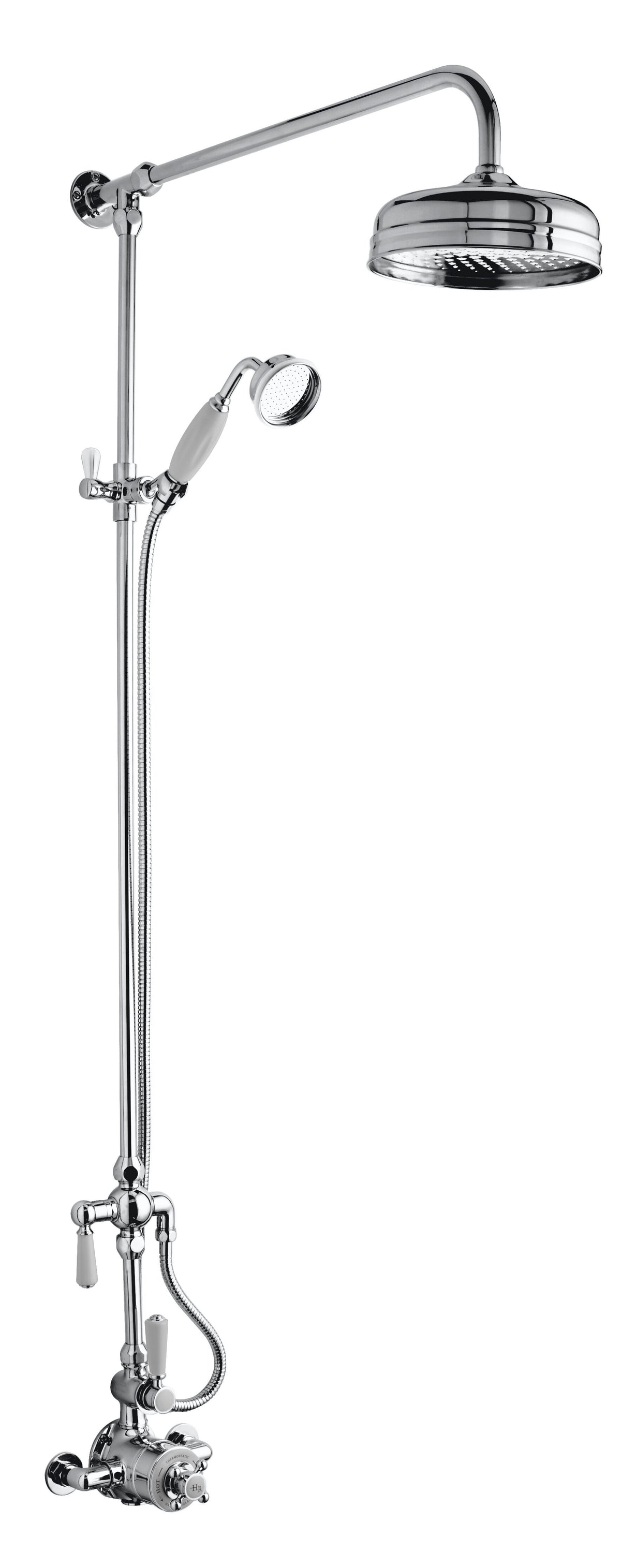 Old London Exposed Traditional Thermostatic Shower Kit With Head and Handset