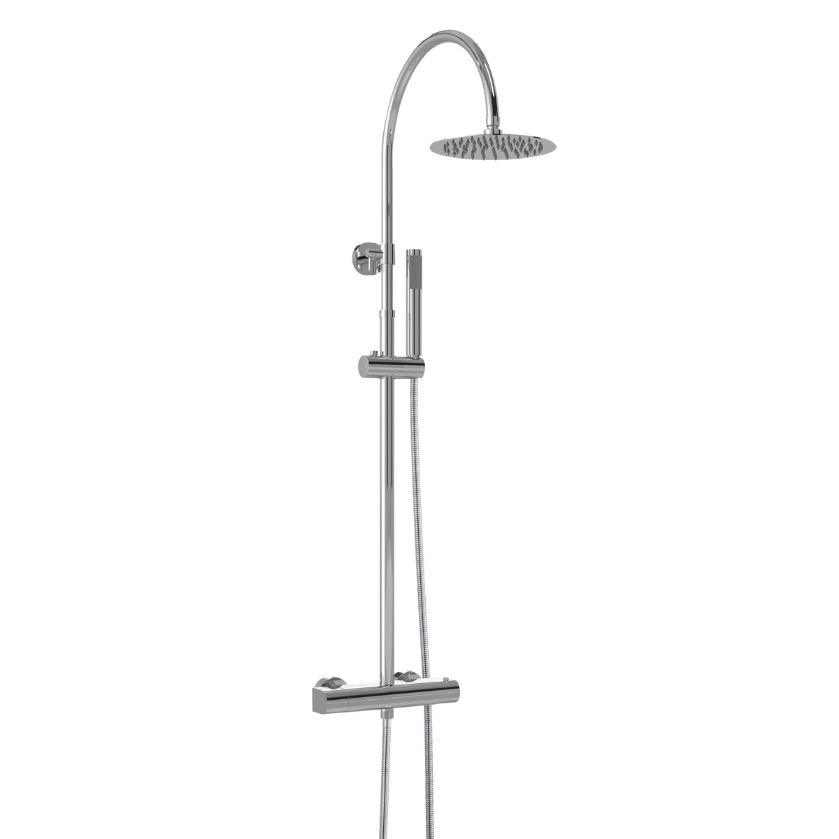 Hudson Reed Dual Thermostatic Bar Shower Valve and Round Head Kit