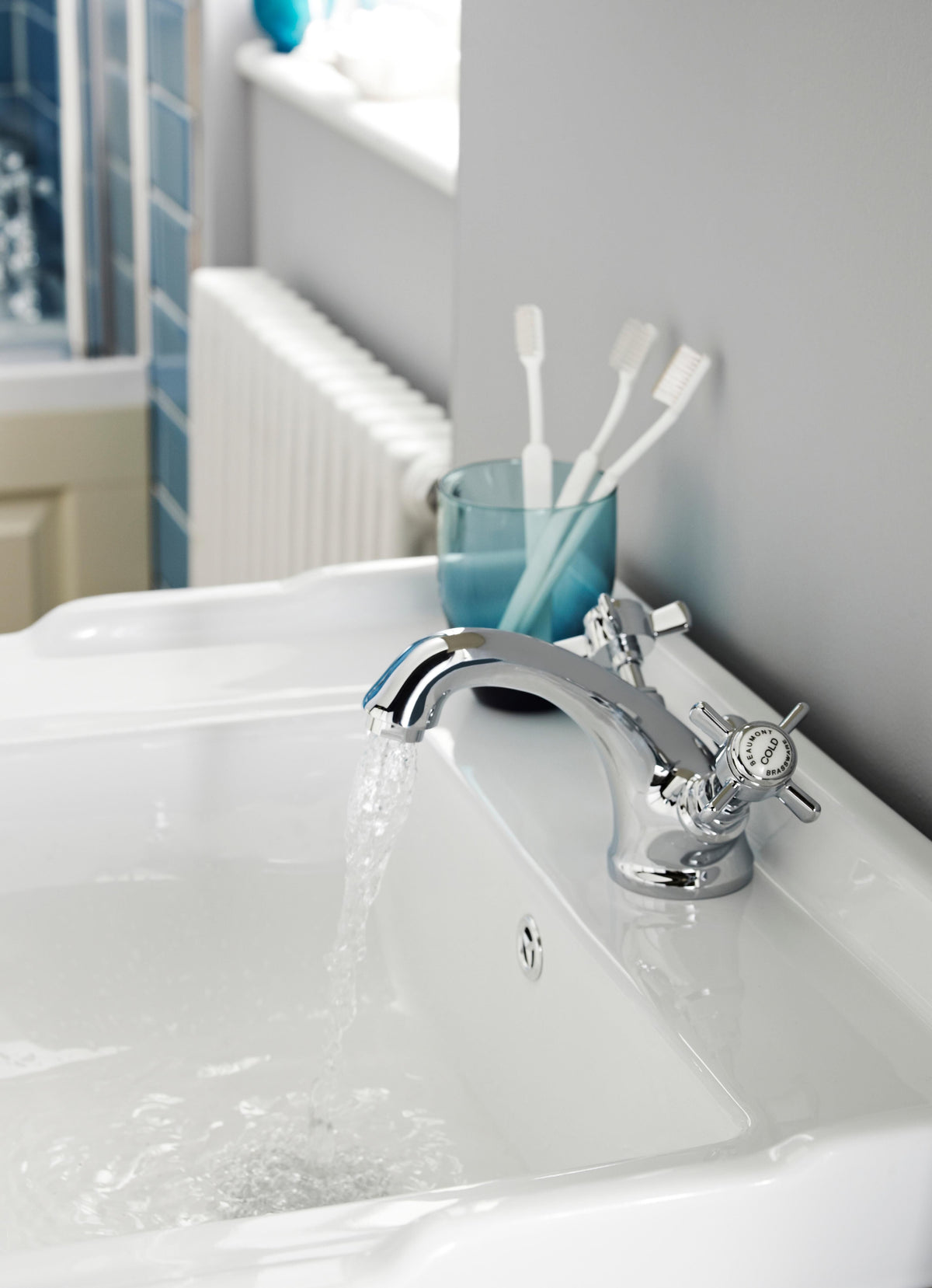 nuie choice Alderton Chrome Mono Basin Mixer With Pop up Waste - Lifestyle image