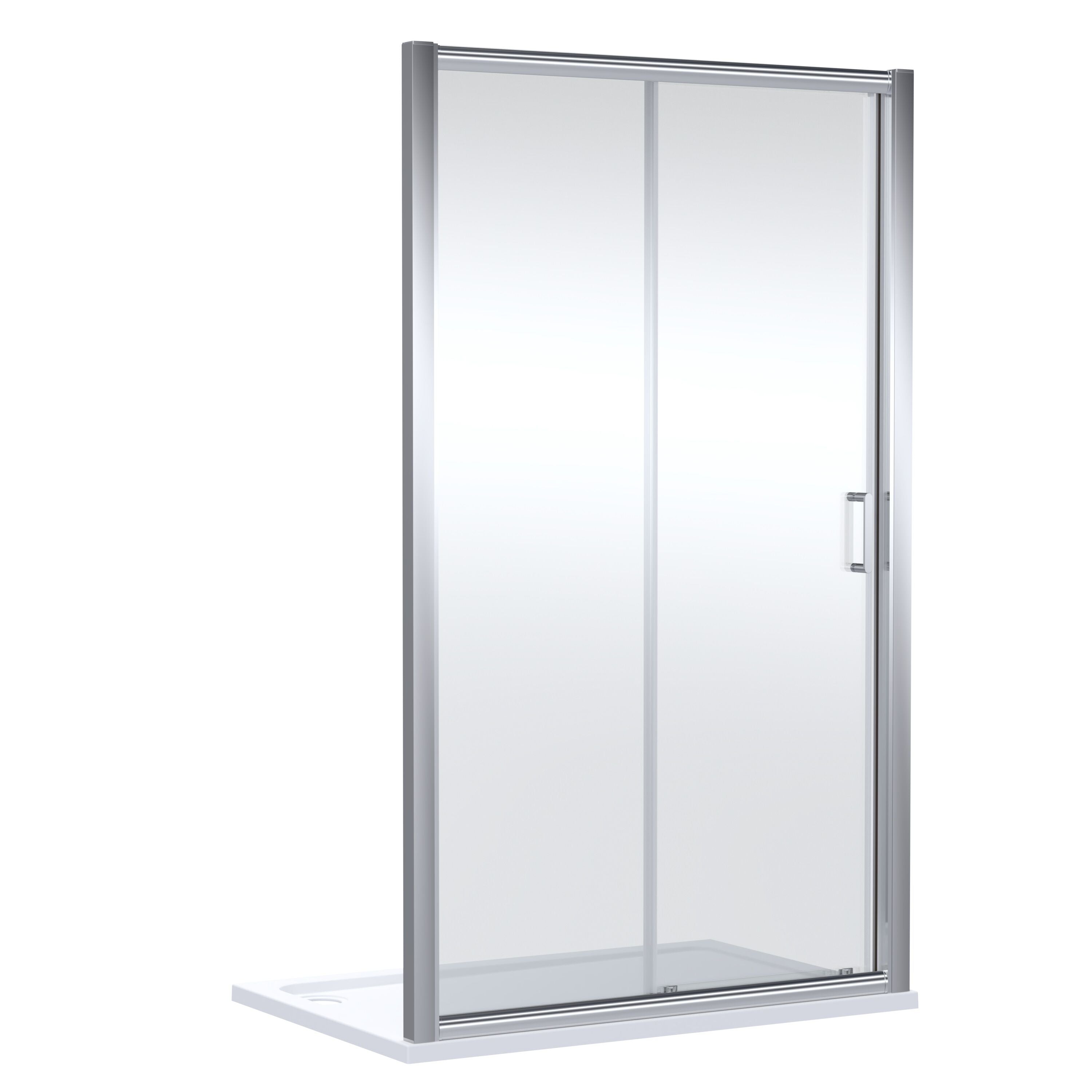 nuie Lucie 1200mm Chrome Sliding Shower Door