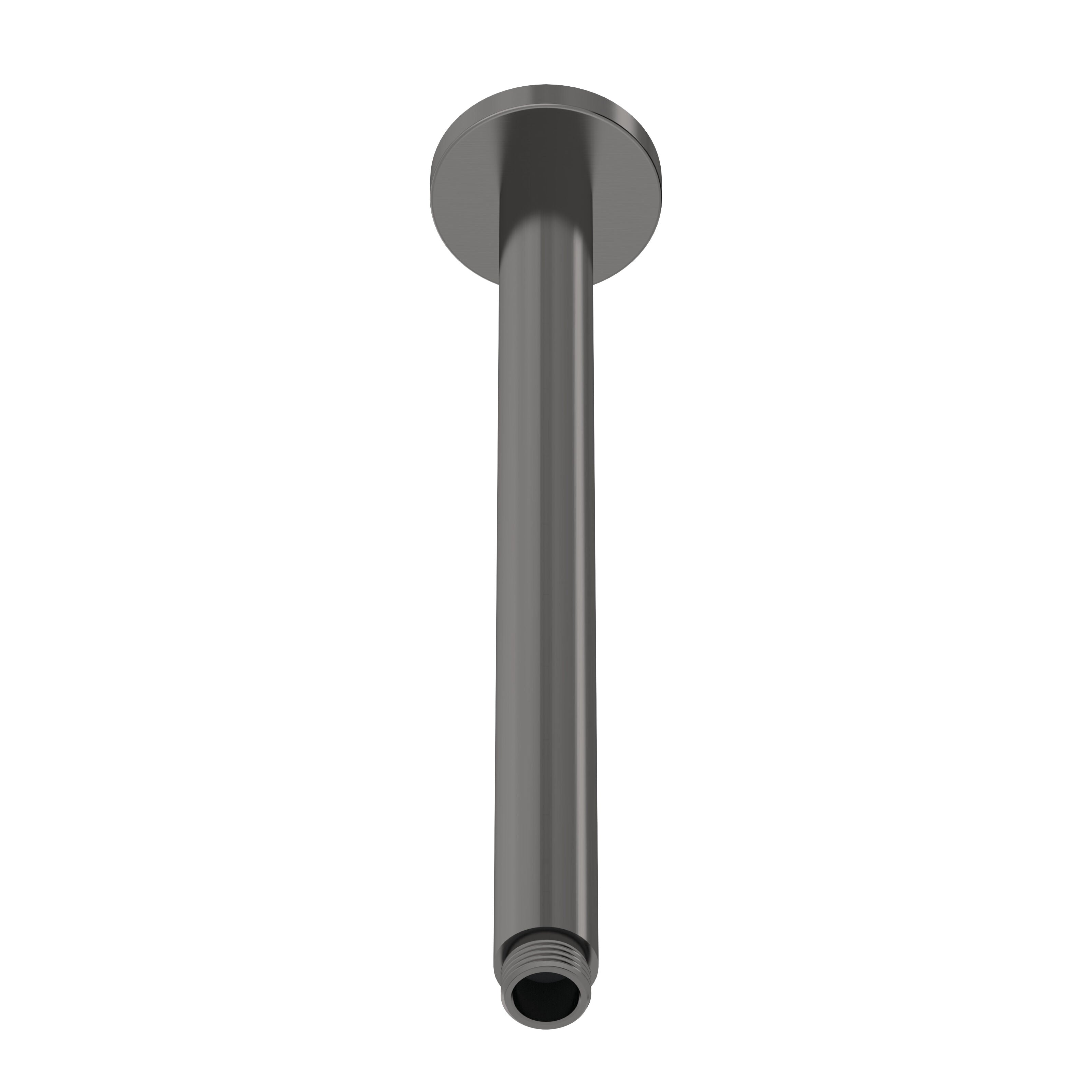 nuie 300mm Round Brushed Pewter Ceiling-Mounted Shower Arm