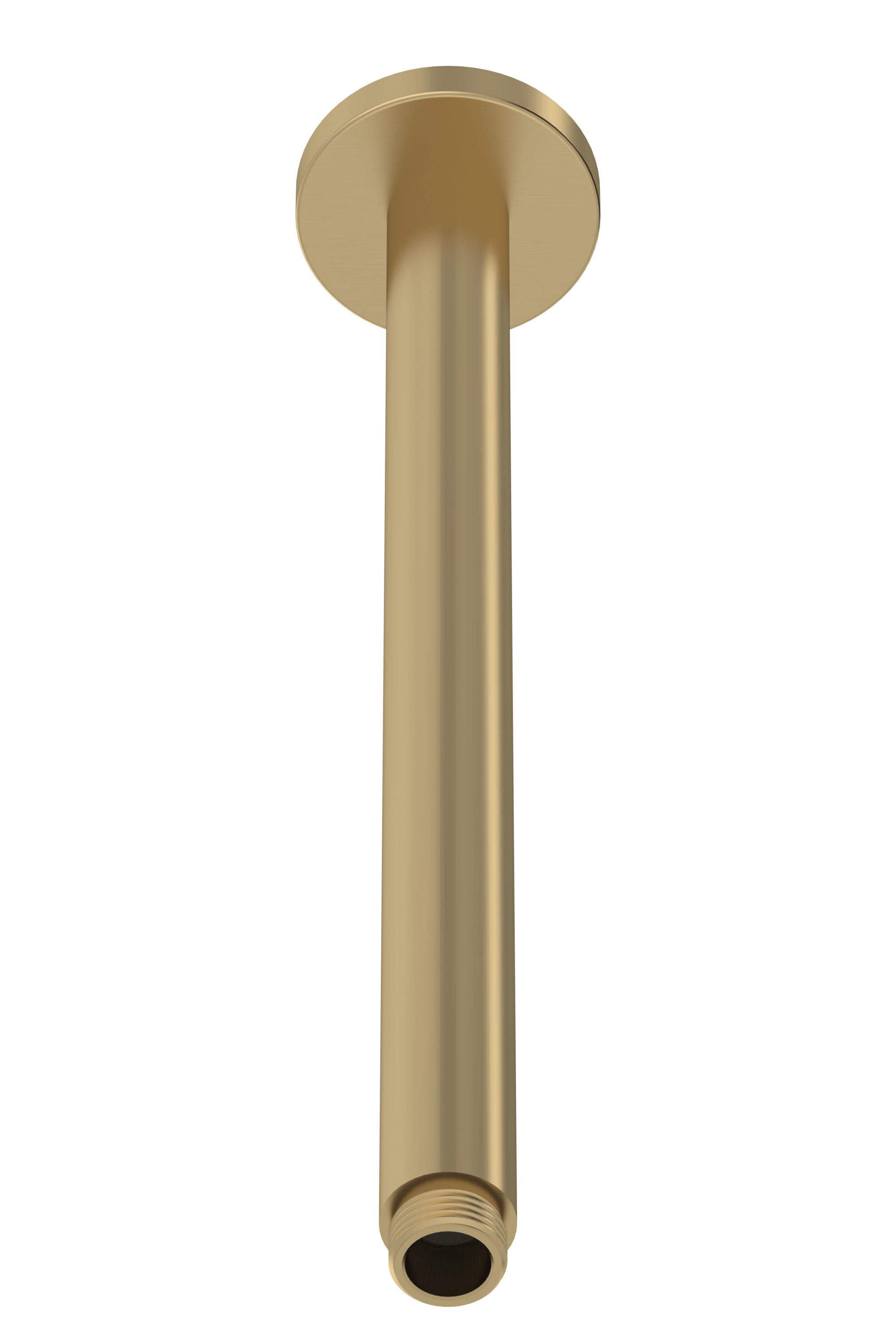 Brushed Brass Ceiling-Mounted Shower Arm