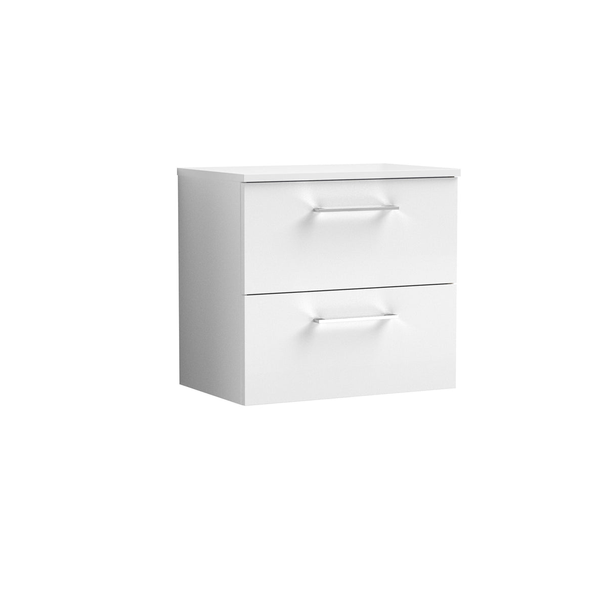 Nuie Arno 600mm 2 Drawer Wall Hung Vanity Unit With Co-ordinating Worktop