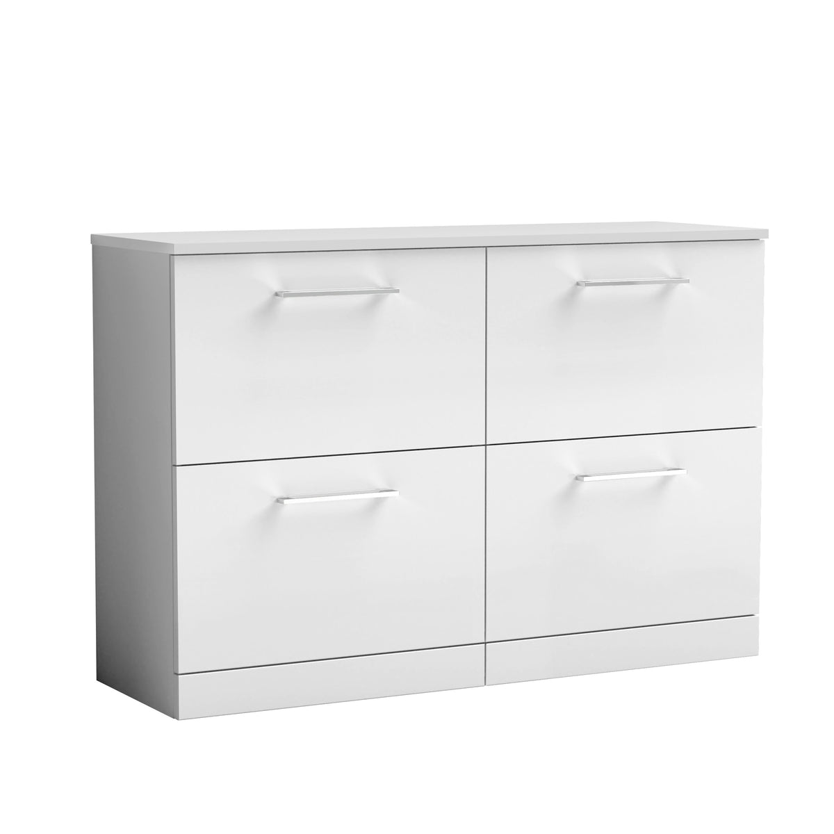 Nuie Arno 1200mm 4 Drawer Floor Standing Vanity Unit With Co-ordinating Worktop