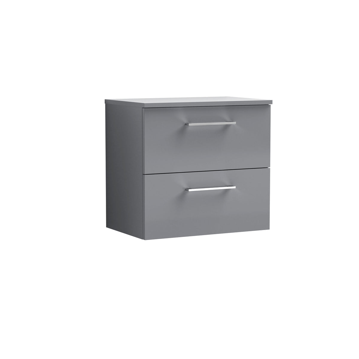 Nuie Arno 600mm 2 Drawer Wall Hung Vanity Unit With Co-ordinating Worktop