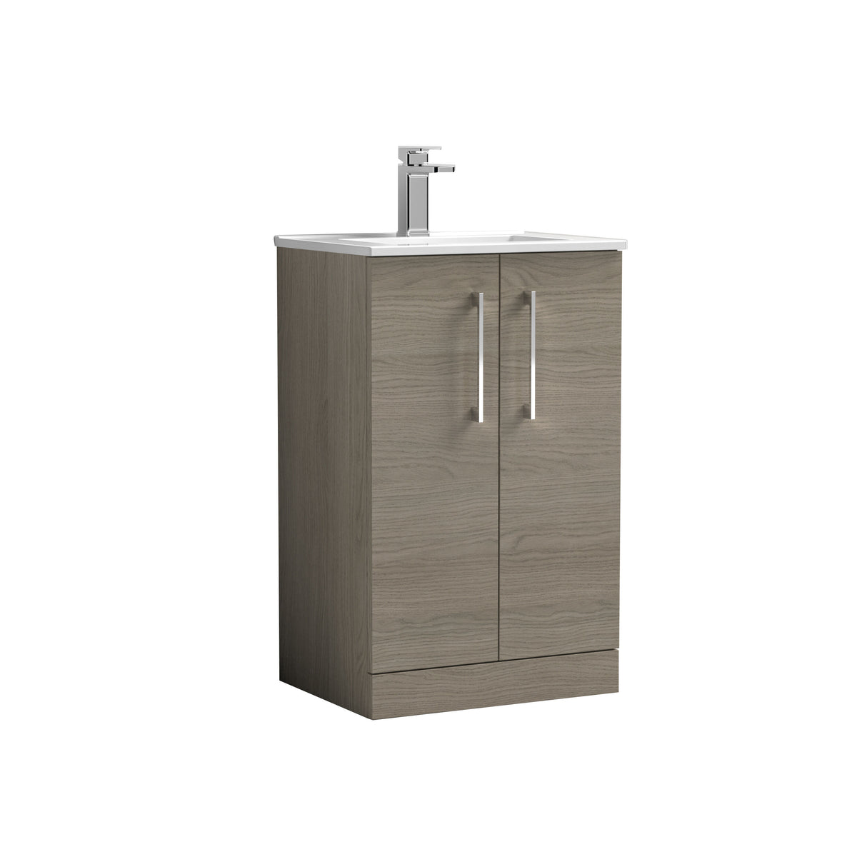 Nuie Arno 500mm 2 Door Floor Standing Vanity Unit With Minimalist Basin