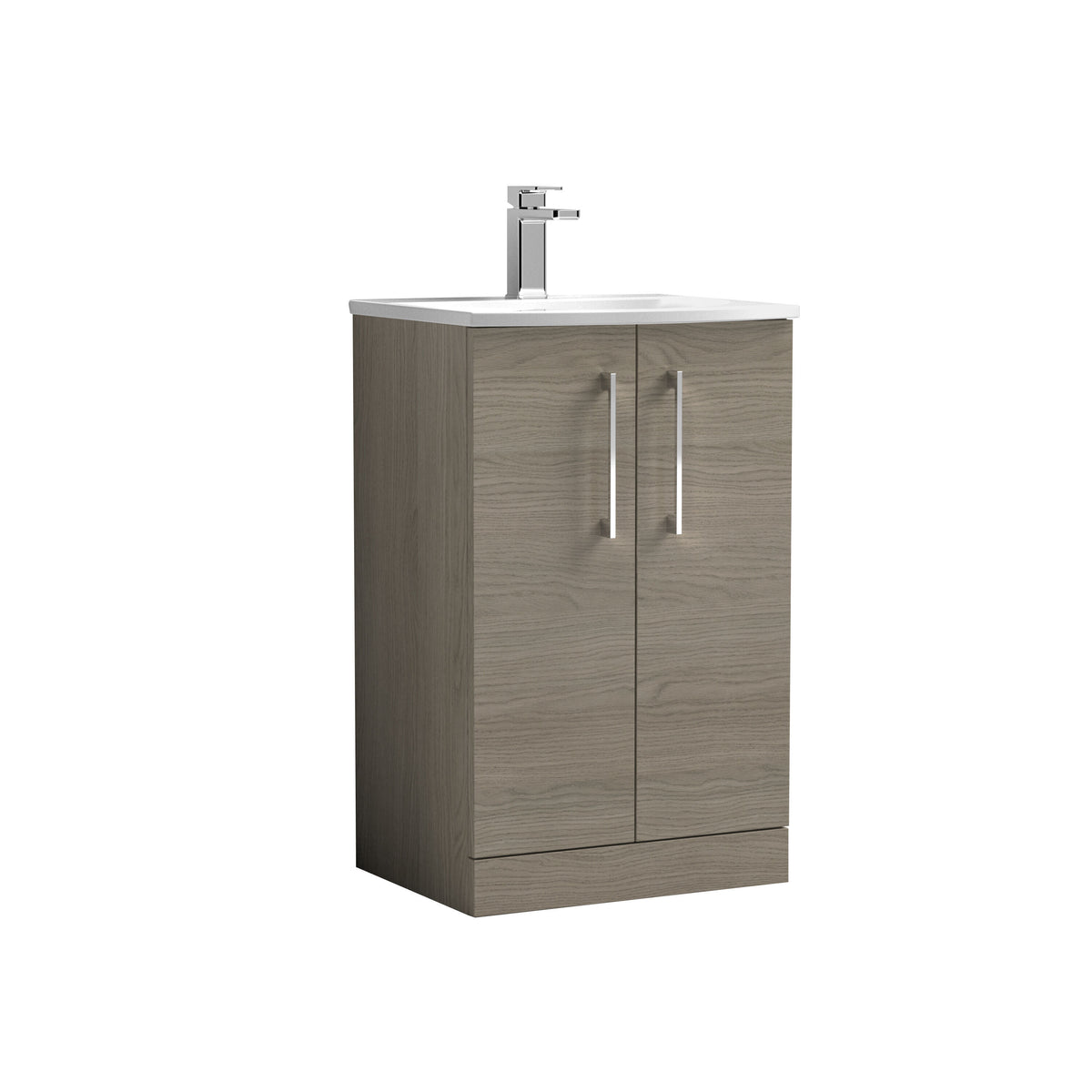Nuie Arno 500mm 2 Door Floor Standing Vanity Unit With Curved Basin