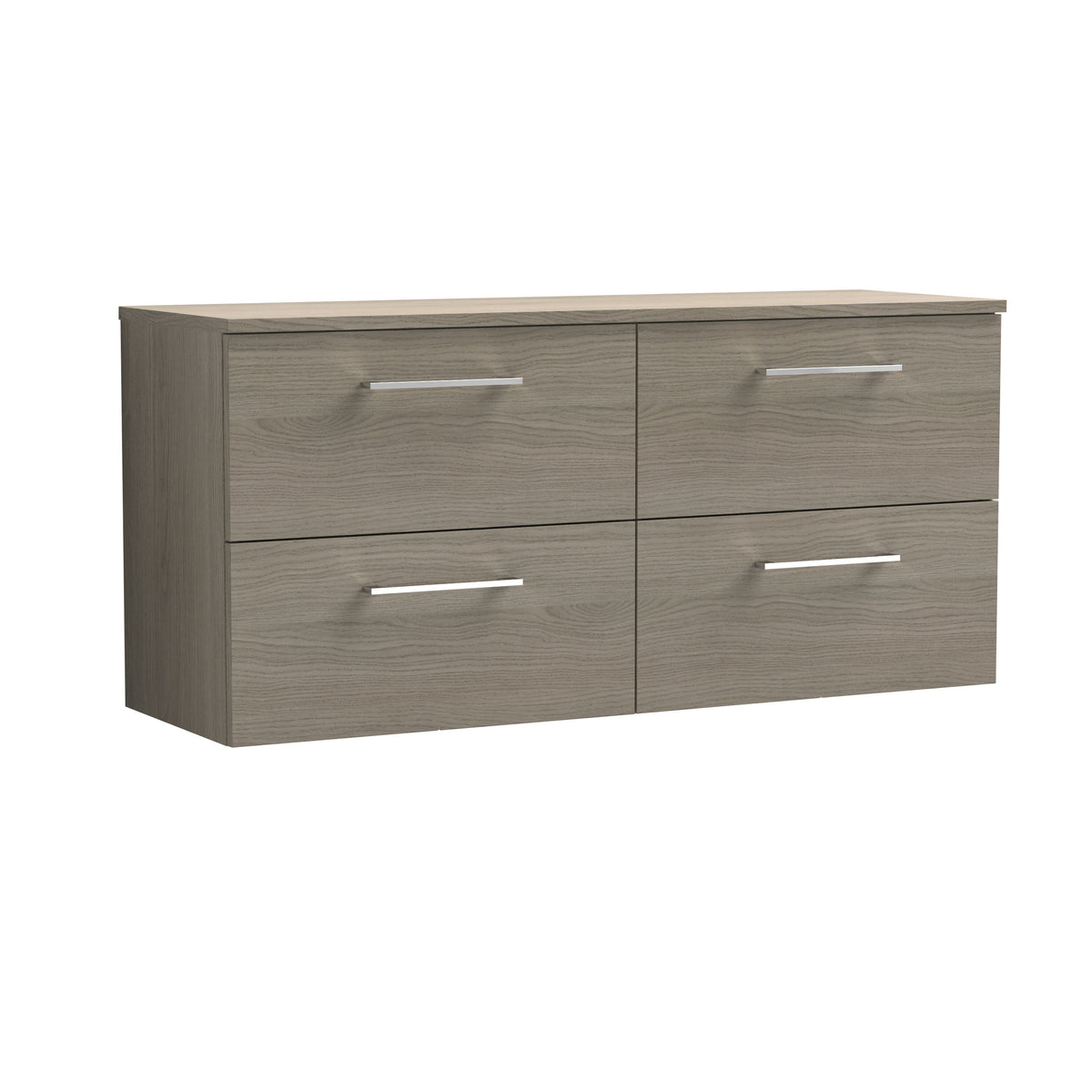 Nuie Arno 1200mm 4 Drawer Wall Hung Vanity Unit With Co-ordinating Worktop