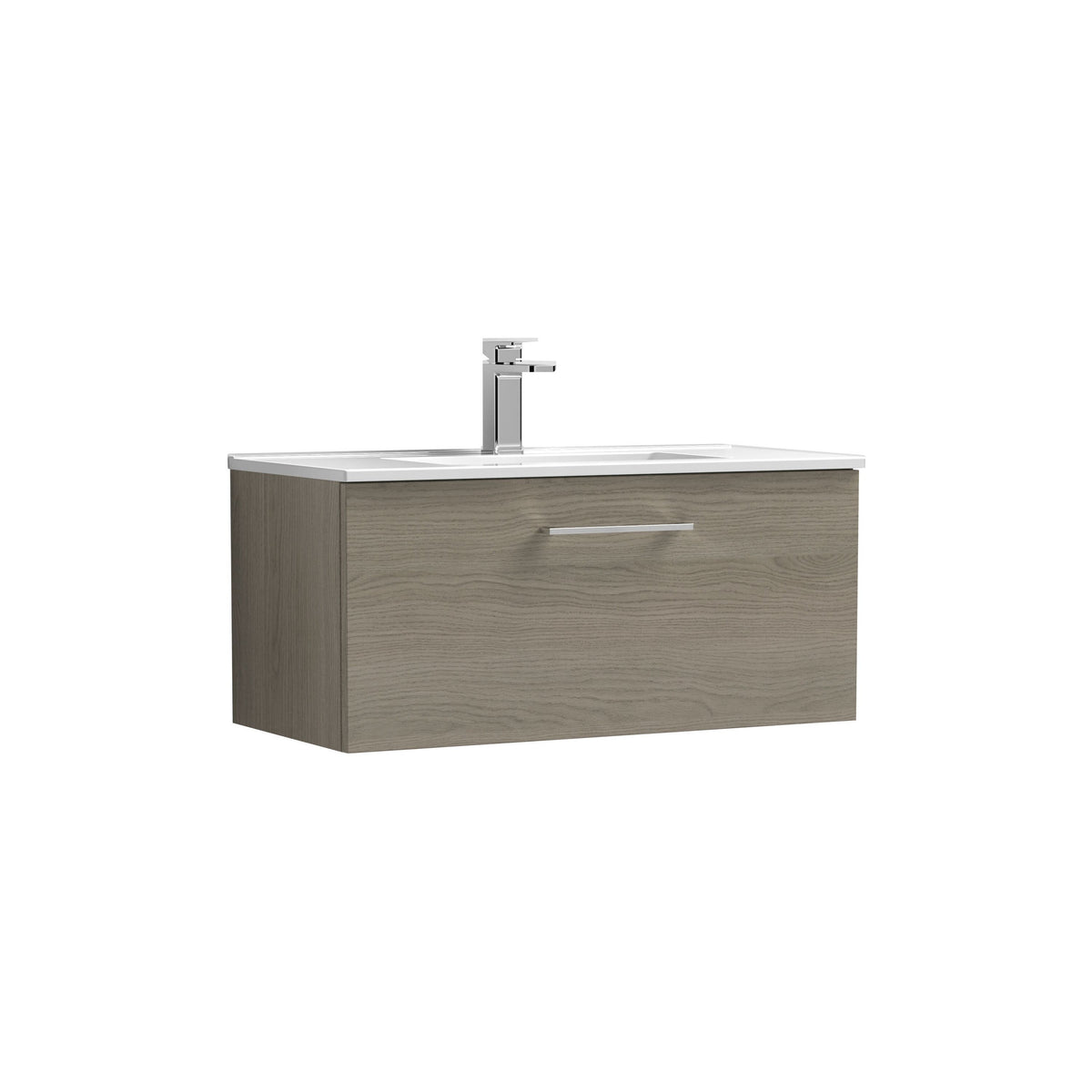 Nuie Arno 800mm 1 Drawer Wall Hung Vanity Unit With Minimalist Basin