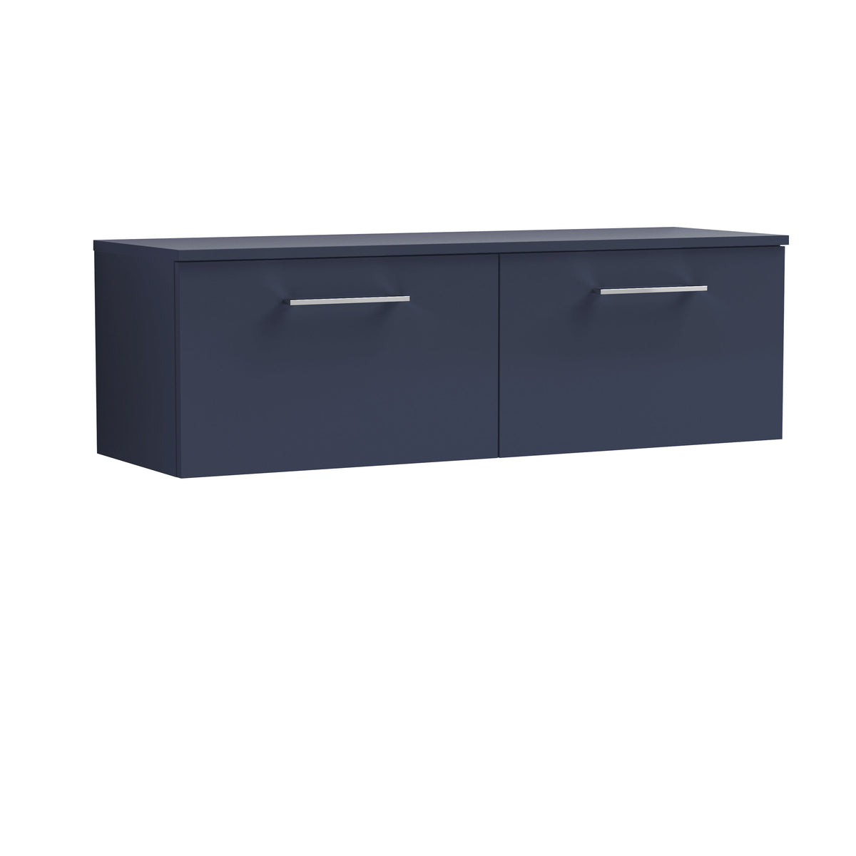 Nuie Arno 1200mm 2 Drawer Wall Hung Vanity Unit With Co-ordinating Worktop