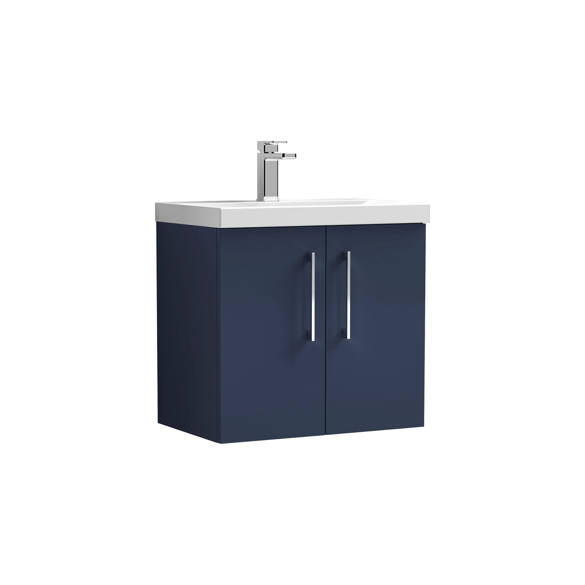 Nuie Arno 600mm 2 Door Wall Hung Vanity Unit With Mid-Edge Basin