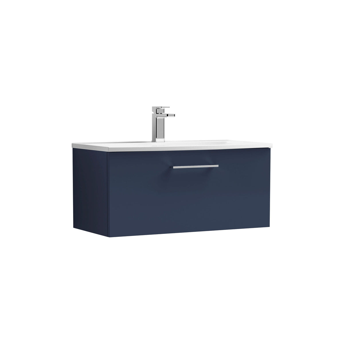 Nuie Arno 800mm 1 Drawer Wall Hung Vanity Unit With Curved Basin