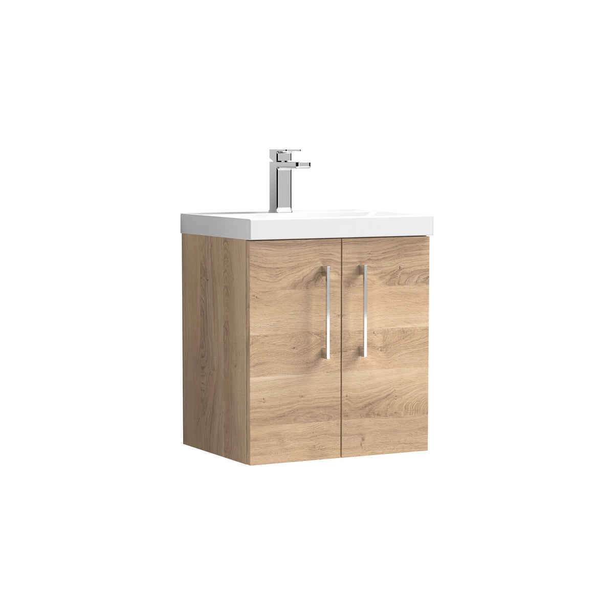 Nuie Arno 500mm 2 Door Wall Hung Vanity Unit With Mid-Edge Basin