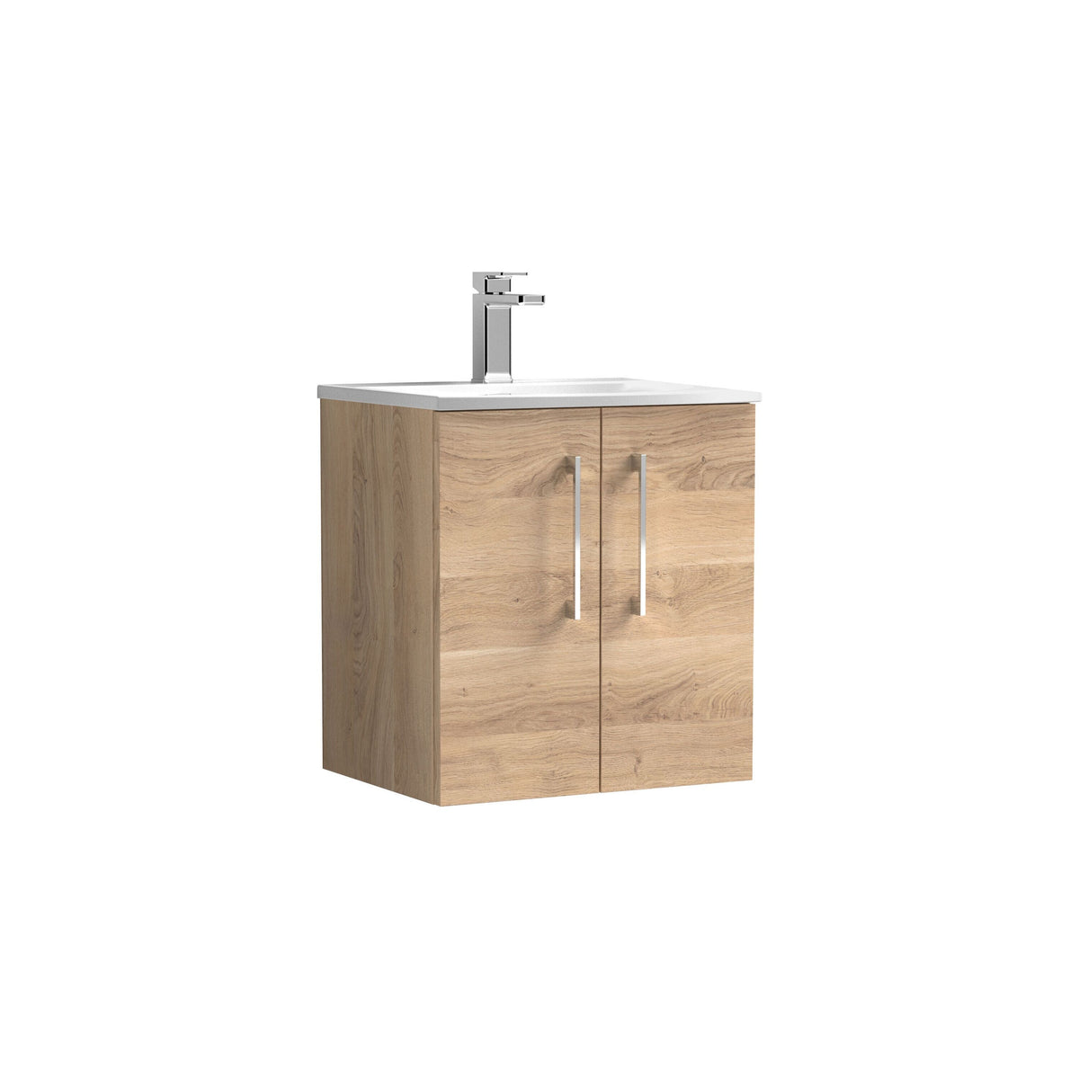 Nuie Arno 500mm 2 Door Wall Hung Vanity Unit With Curved Basin