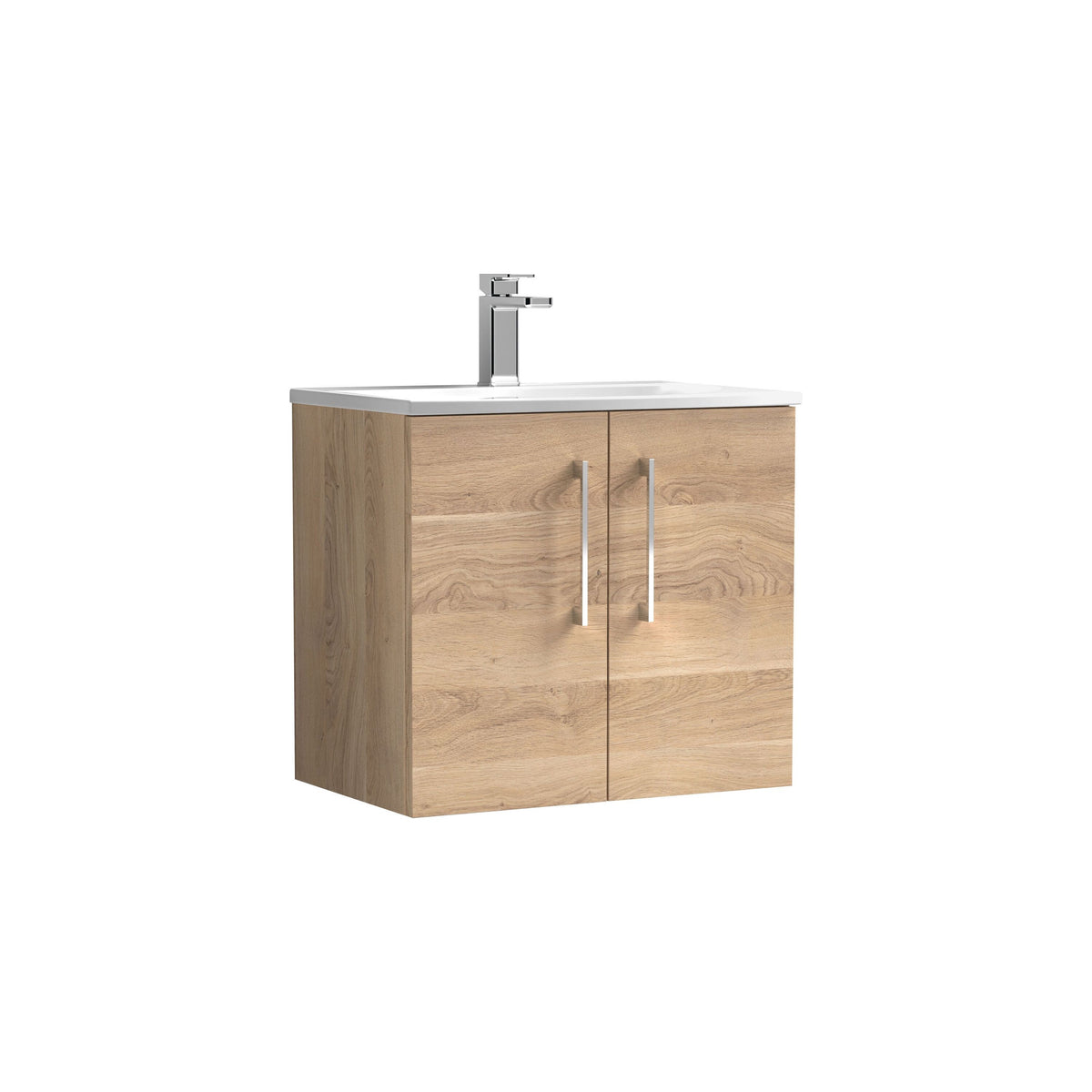Nuie Arno 600mm 2 Door Wall Hung Vanity Unit With Curved Basin