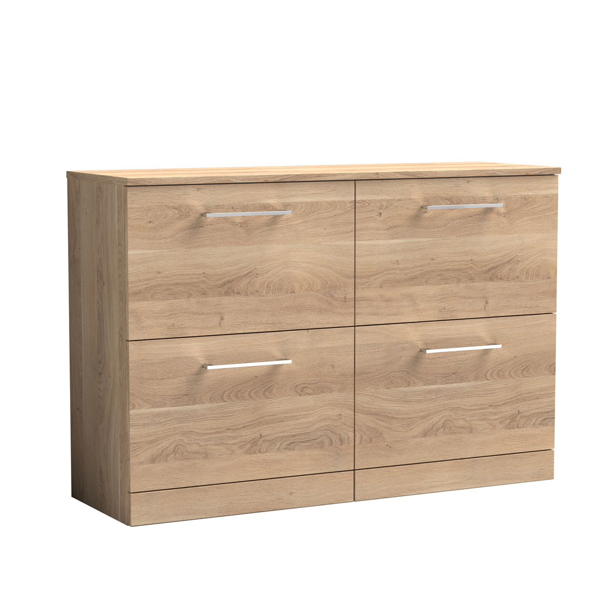 Nuie Arno 1200mm 4 Drawer Floor Standing Vanity Unit With Co-ordinating Worktop