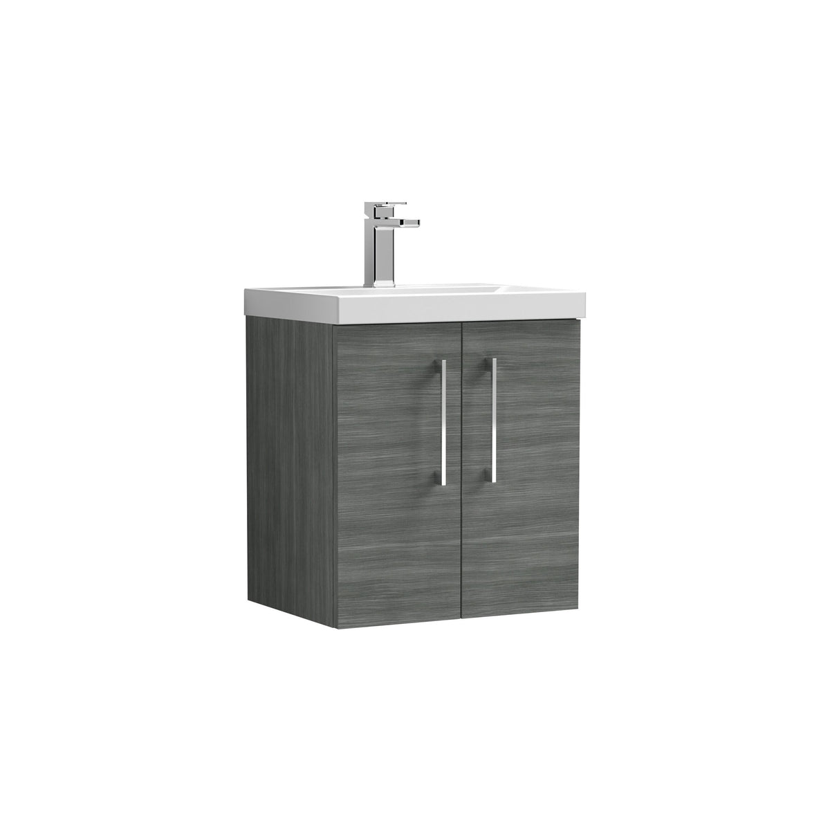 Nuie Arno 500mm 2 Door Wall Hung Vanity Unit With Mid-Edge Basin