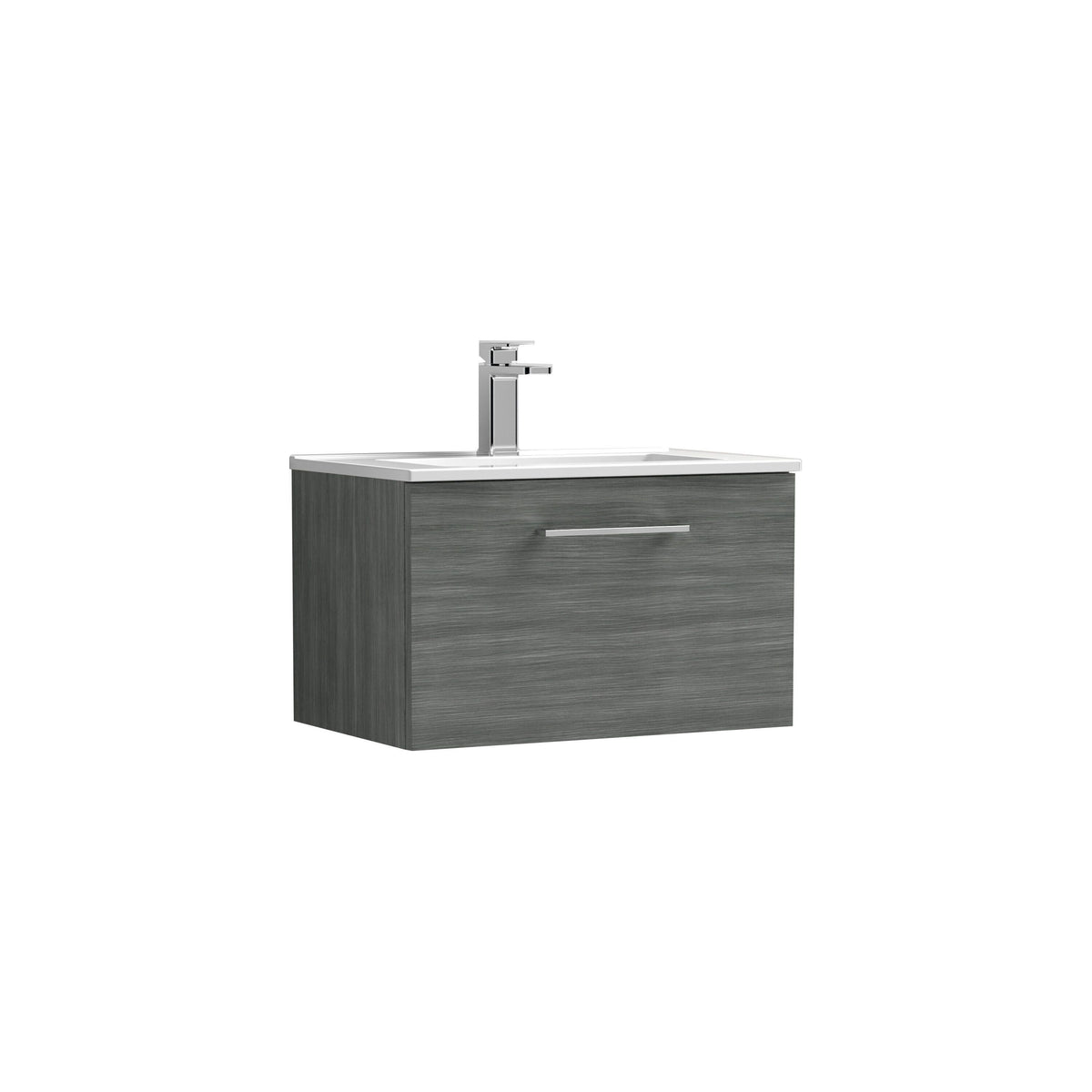 Nuie Arno 600mm 1 Drawer Wall Hung Vanity Unit With Minimalist Basin