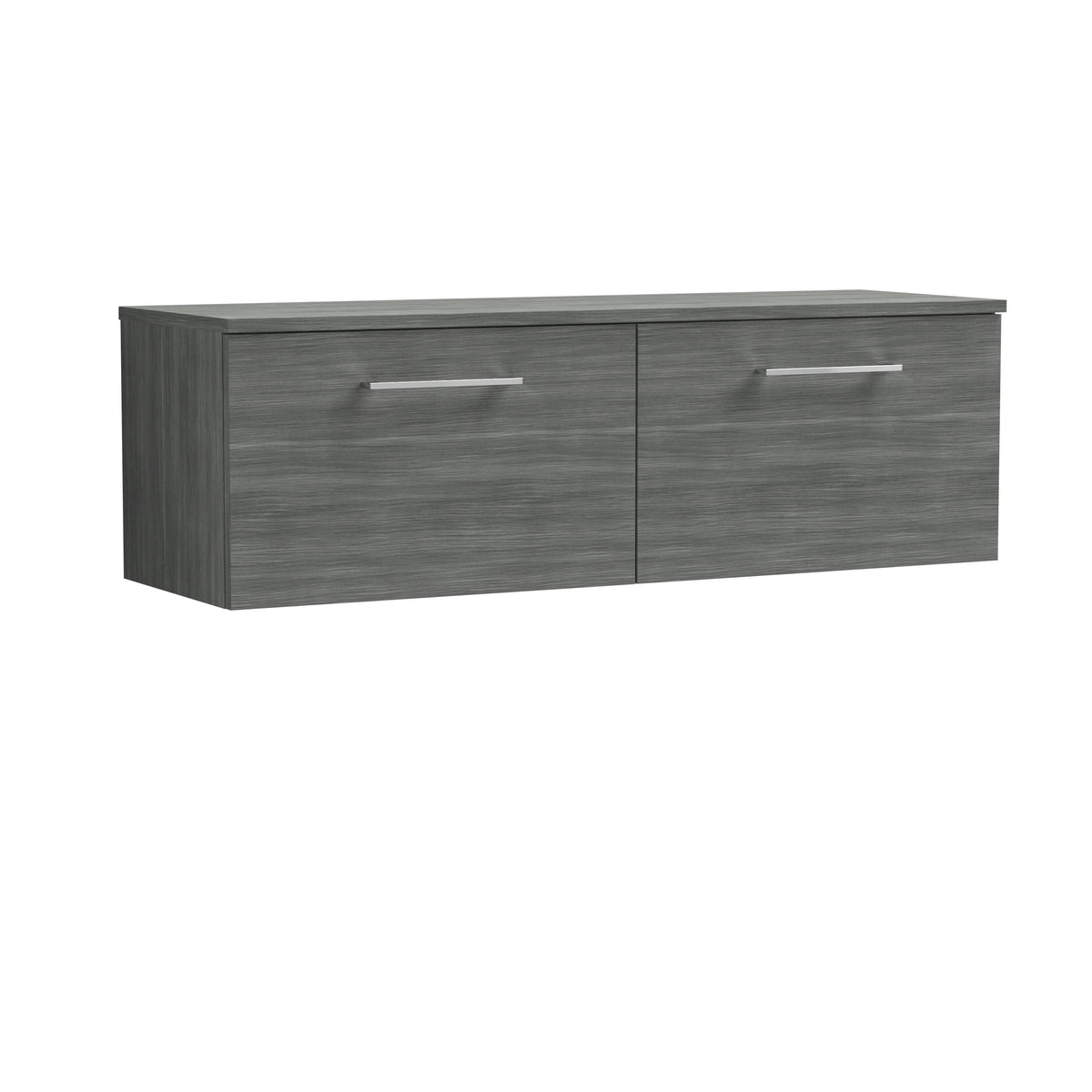 Nuie Arno 1200mm 2 Drawer Wall Hung Vanity Unit With Co-ordinating Worktop