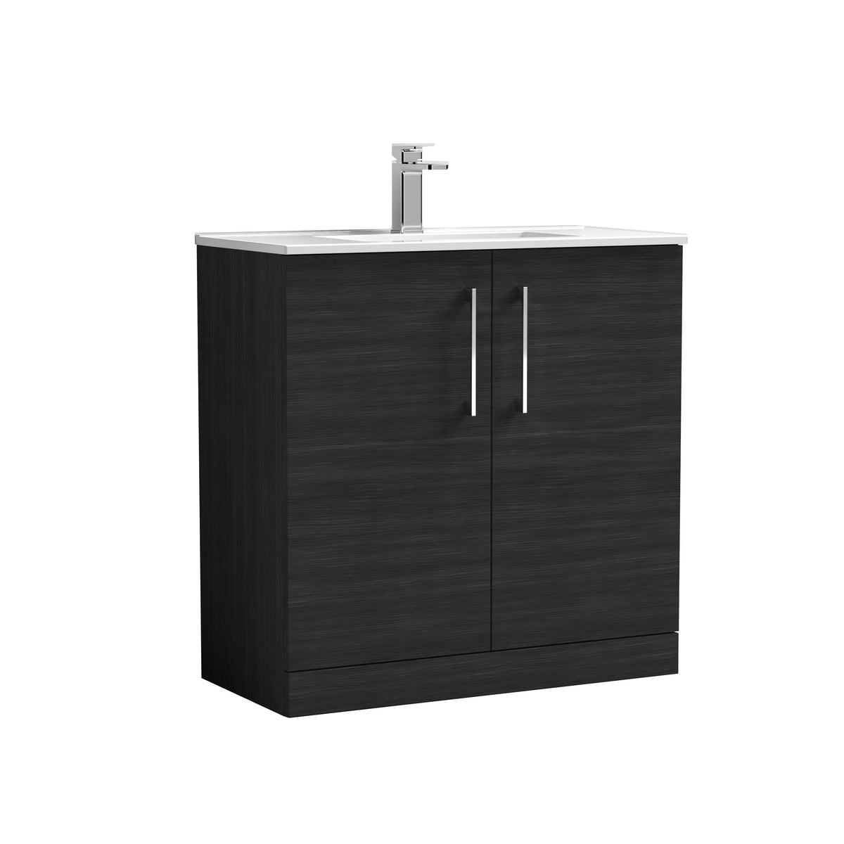 Nuie Arno 800mm 2 Door Floor Standing Vanity Unit With Minimalist Basin