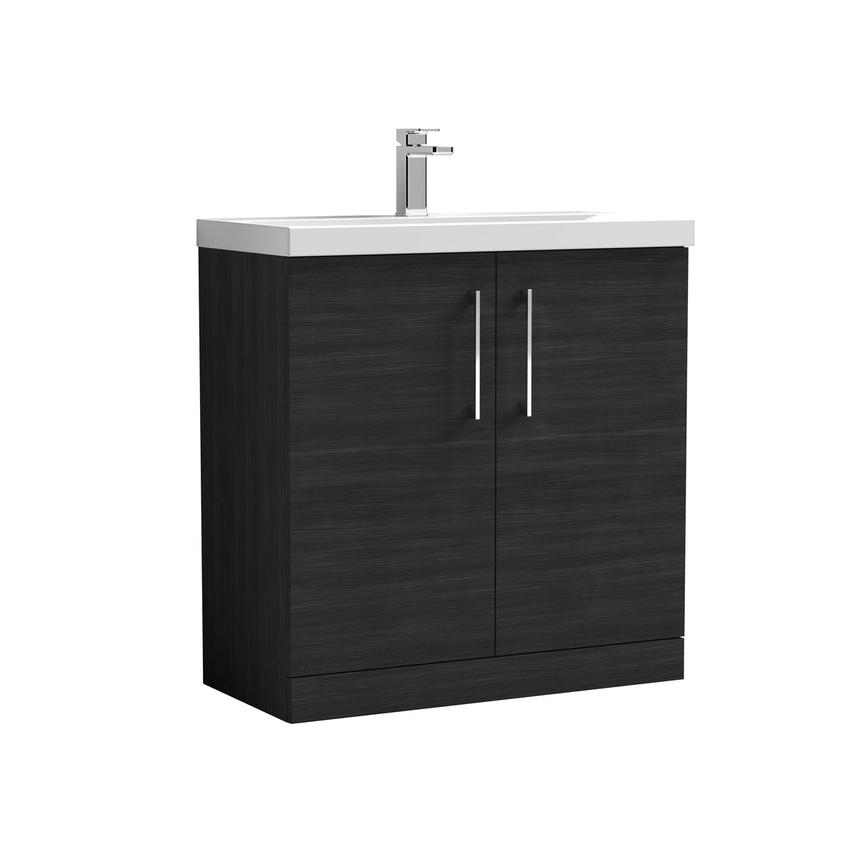 Nuie Arno 800mm 2 Door Floor Standing Vanity Unit With Thin Edge Basin