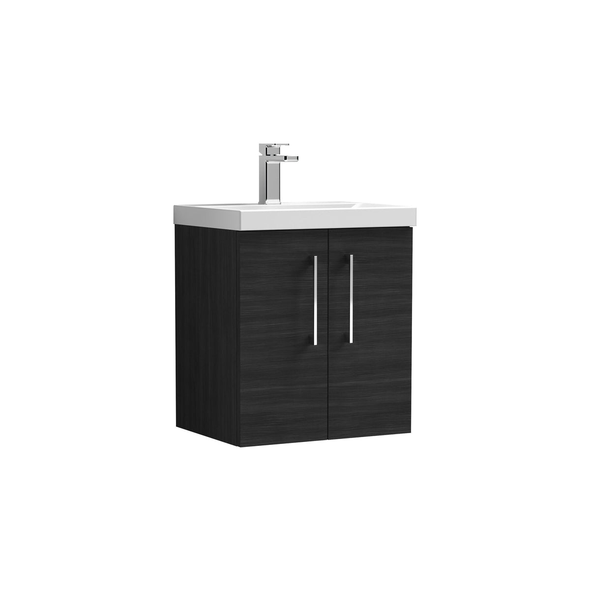 Nuie Arno 500mm 2 Door Wall Hung Vanity Unit With Mid-Edge Basin