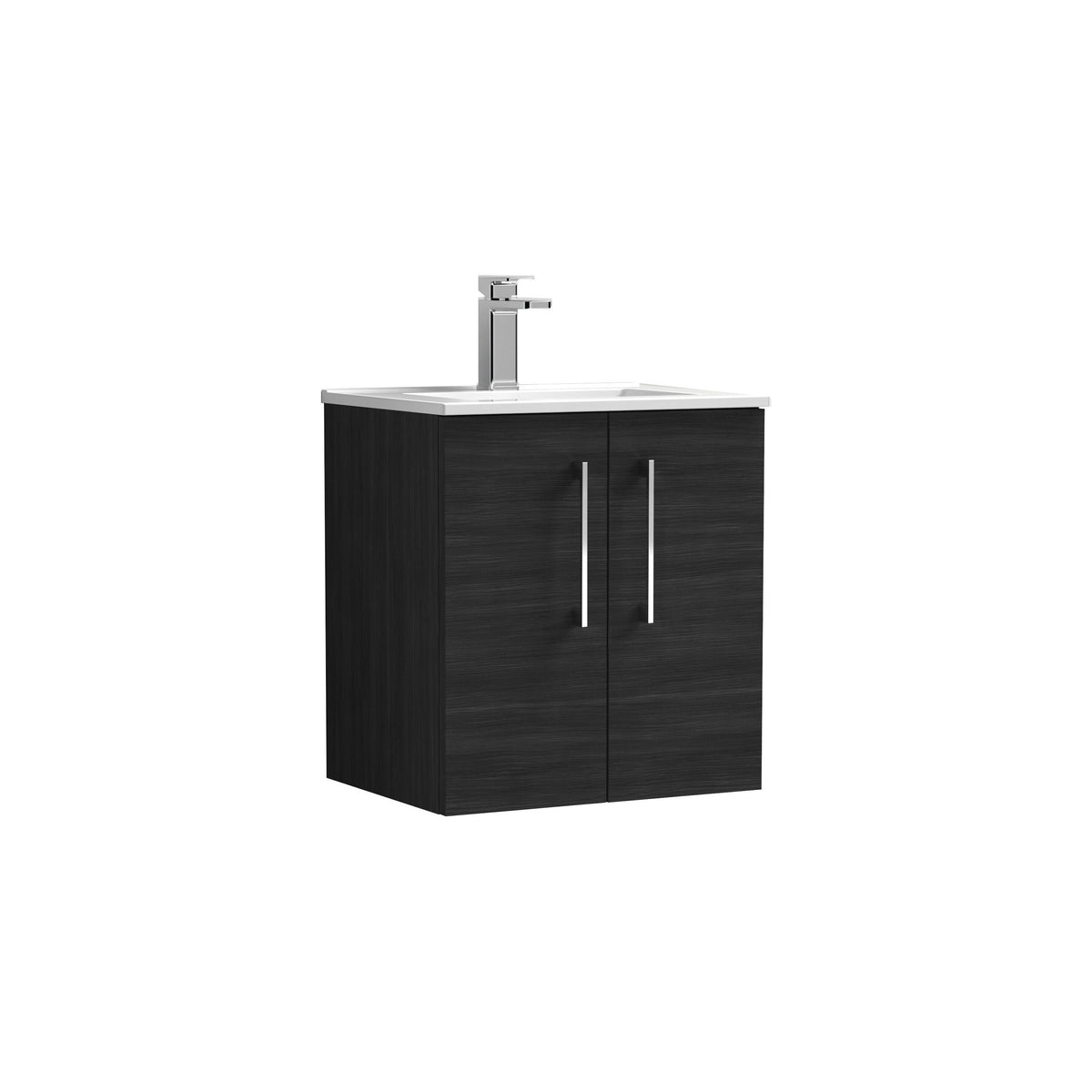 Nuie Arno 500mm 2 Door Wall Hung Vanity Unit With Minimalist Basin