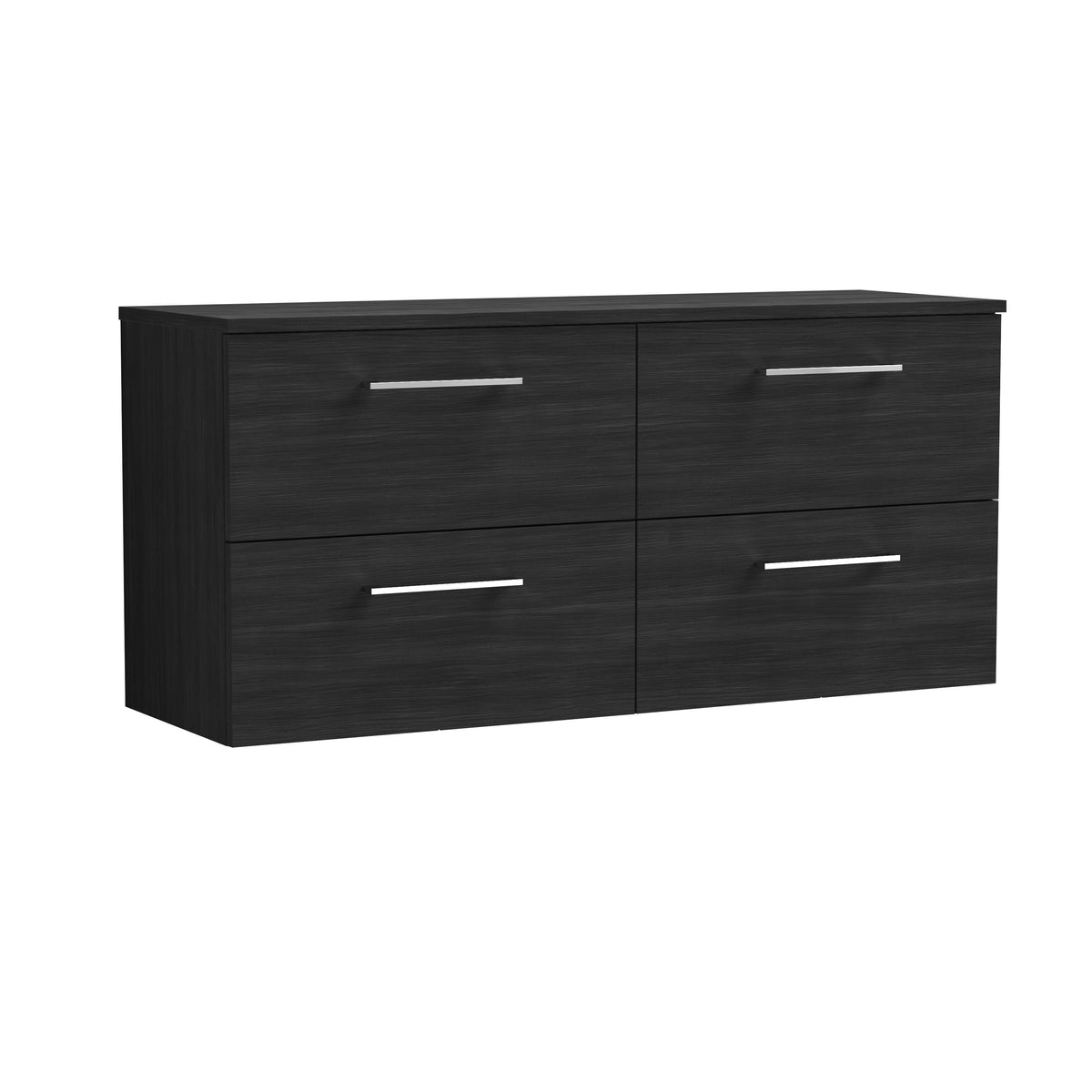 Nuie Arno 1200mm 4 Drawer Wall Hung Vanity Unit With Co-ordinating Worktop