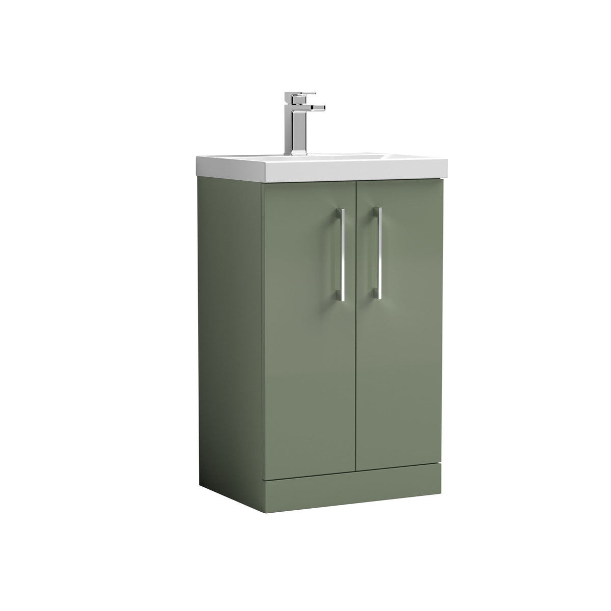 Nuie Arno 500mm 2 Door Floor Standing Vanity Unit With Mid-Edge Basin