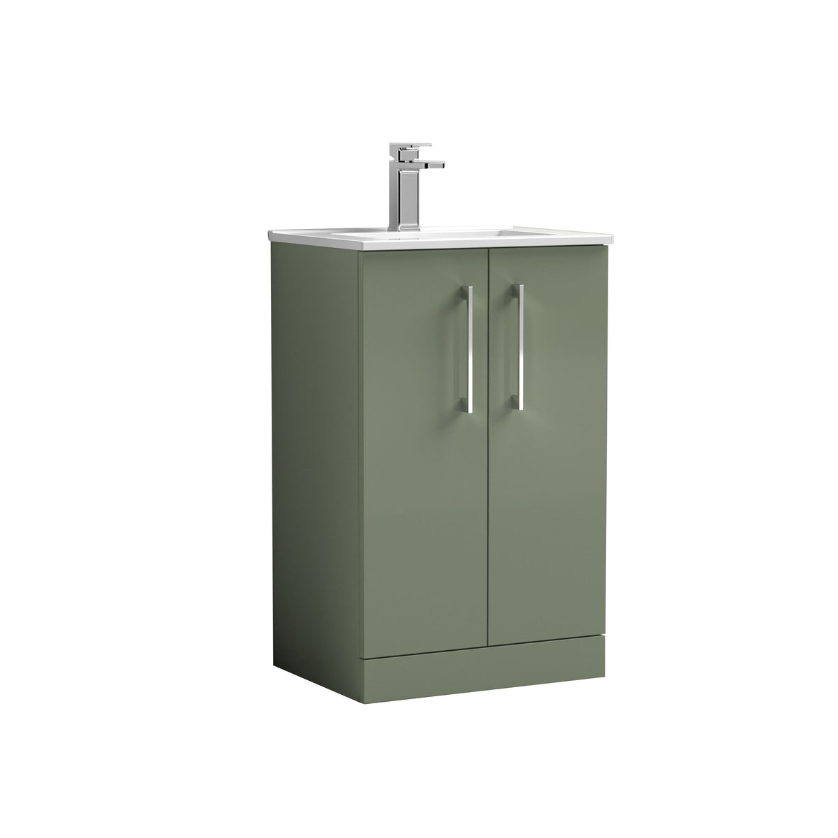 Nuie Arno 500mm 2 Door Floor Standing Vanity Unit With Minimalist Basin