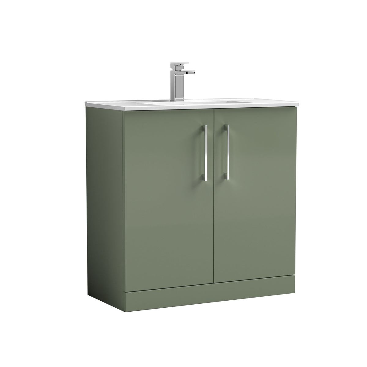 Nuie Arno 800mm 2 Door Floor Standing Vanity Unit With Minimalist Basin