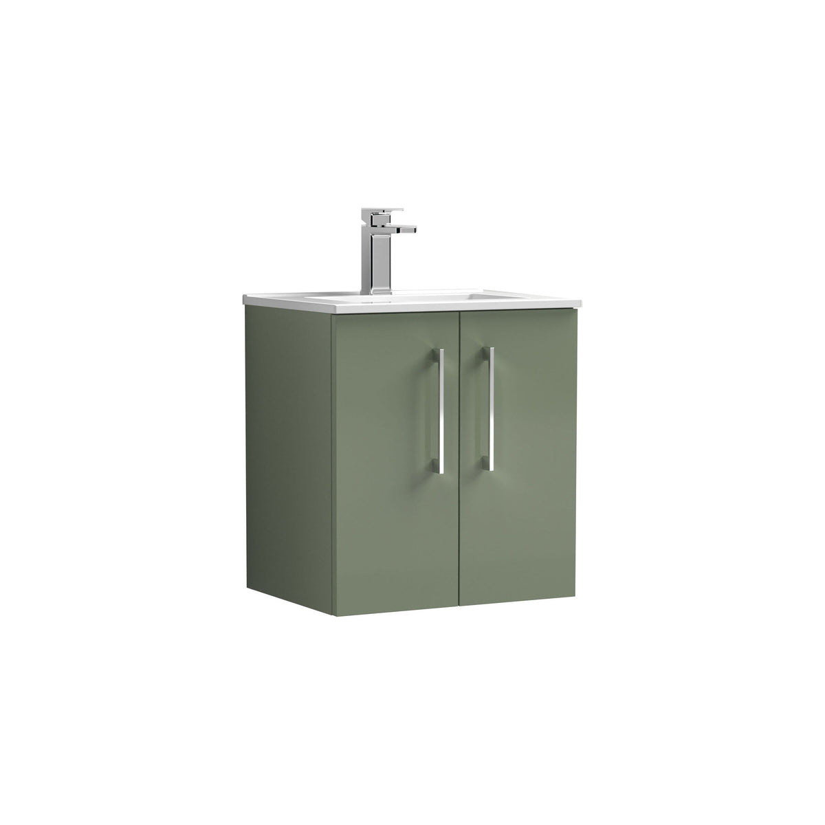 Nuie Arno 500mm 2 Door Wall Hung Vanity Unit With Minimalist Basin