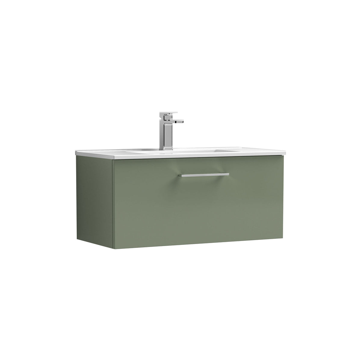 Nuie Arno 800mm 1 Drawer Wall Hung Vanity Unit With Minimalist Basin