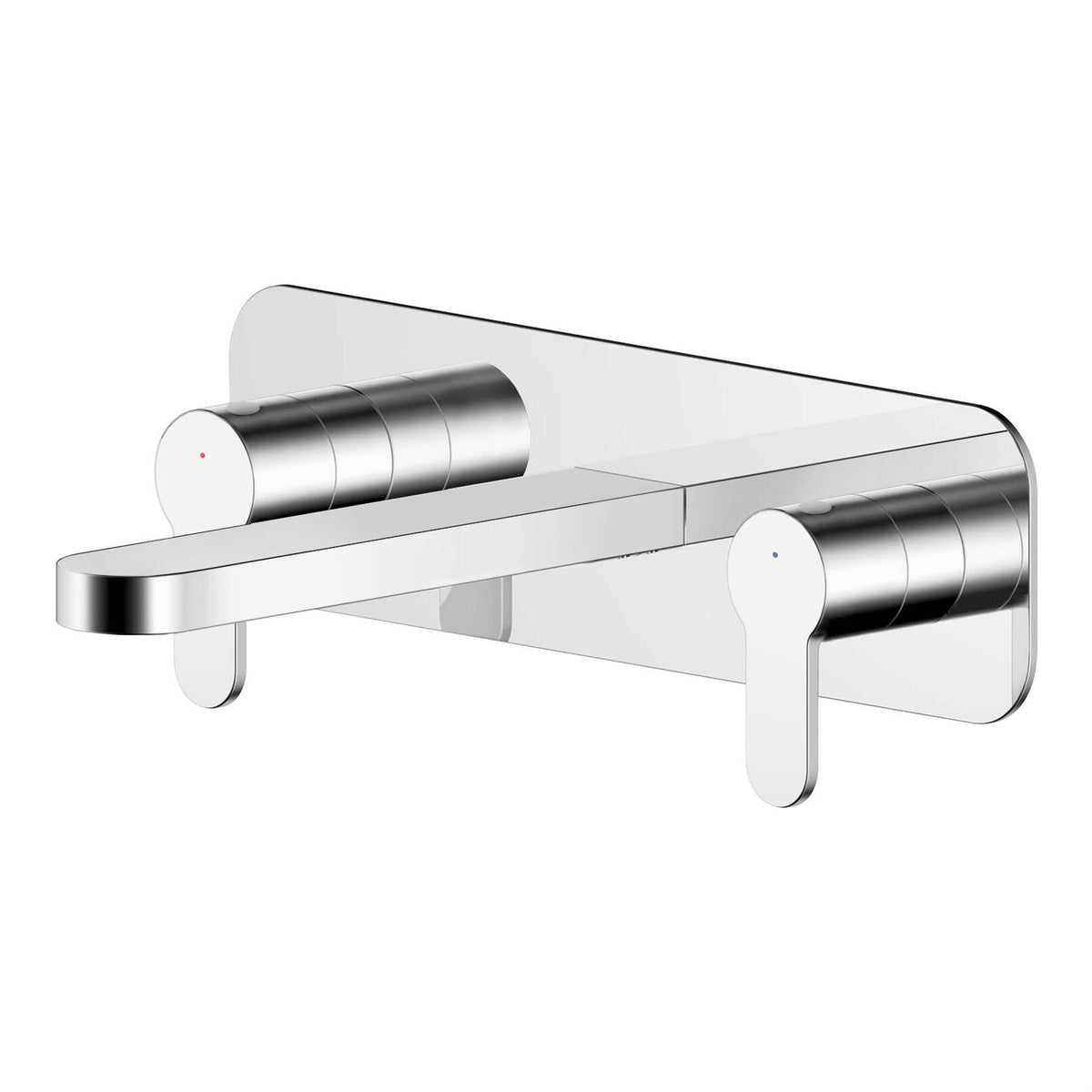 Nuie Arvan 3 Tap Hole Wall Mounted Basin Mixer With Plate