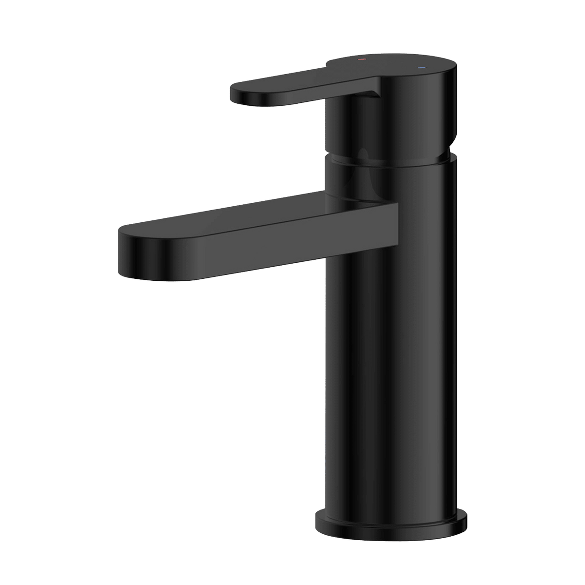 nuie Arvan Matt Black Mono Basin Mixer With Push Button Waste