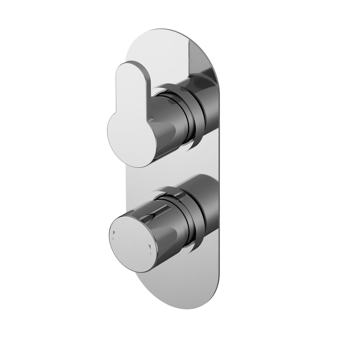 Nuie Arvan Twin Thermostatic Shower Valve With Diverter