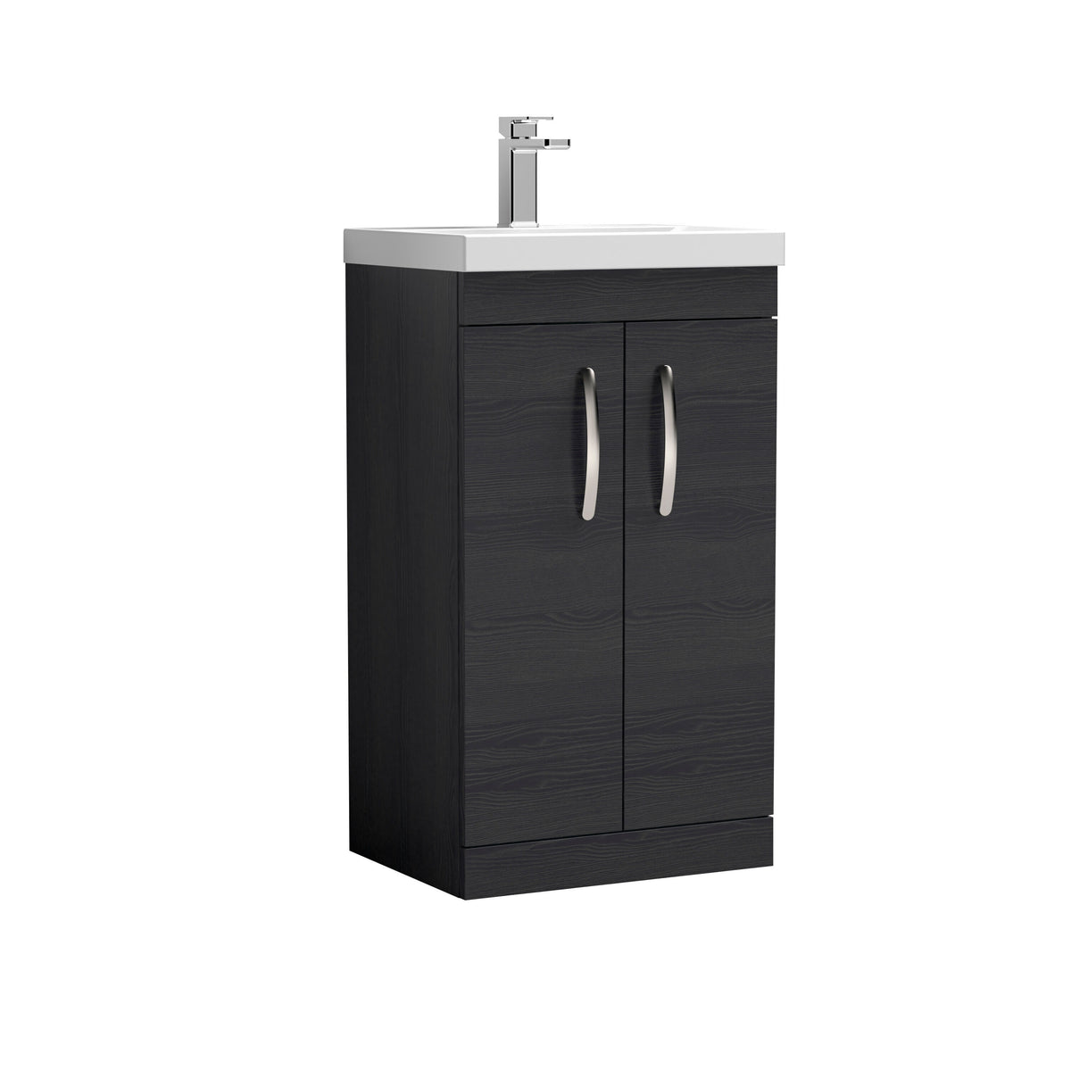 Nuie Athena 500mm 2 Door Floor Standing Vanity Unit With Mid-Edge Basin