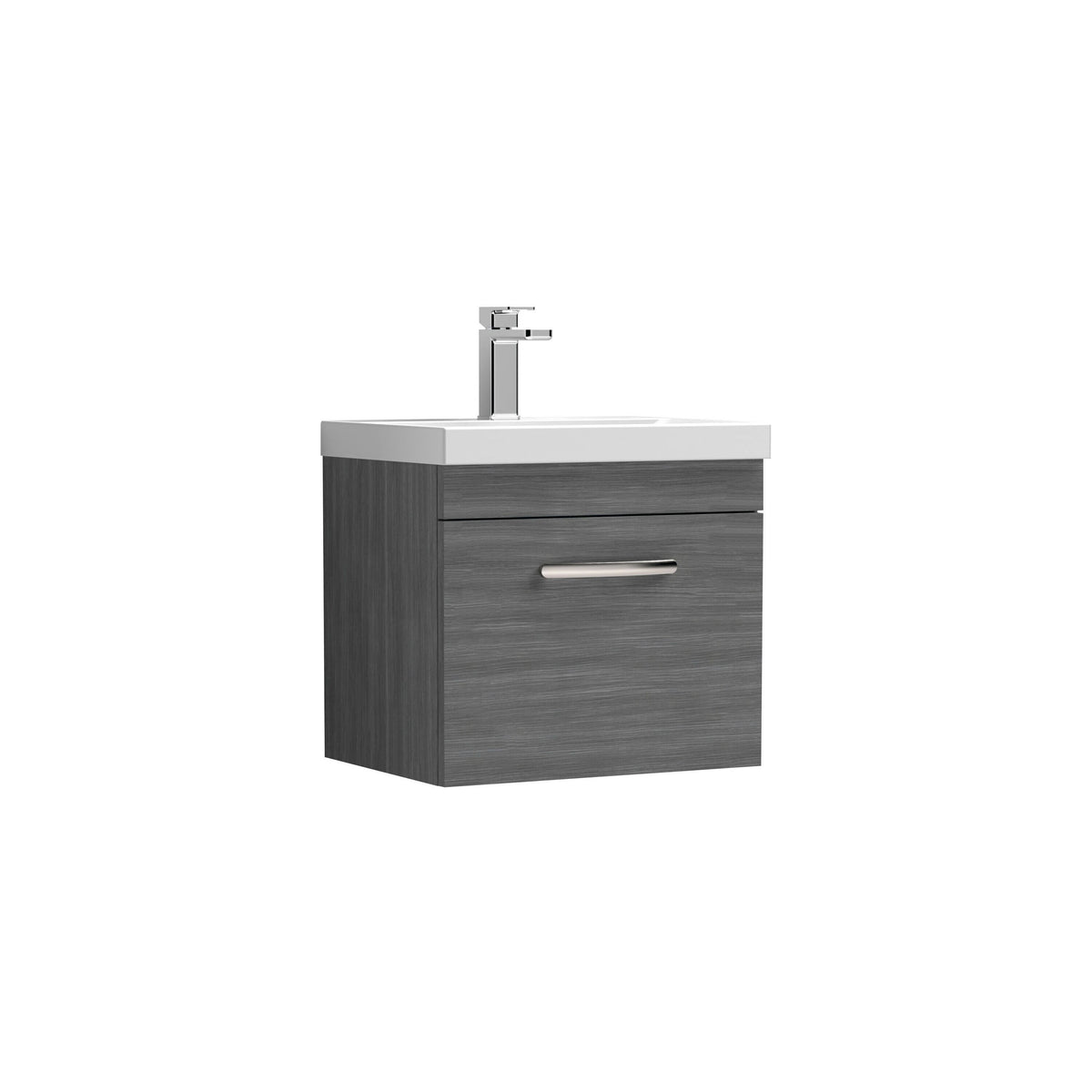 Nuie Athena 500mm 1 Drawer Wall Hung Vanity Unit With Thin Edge Basin