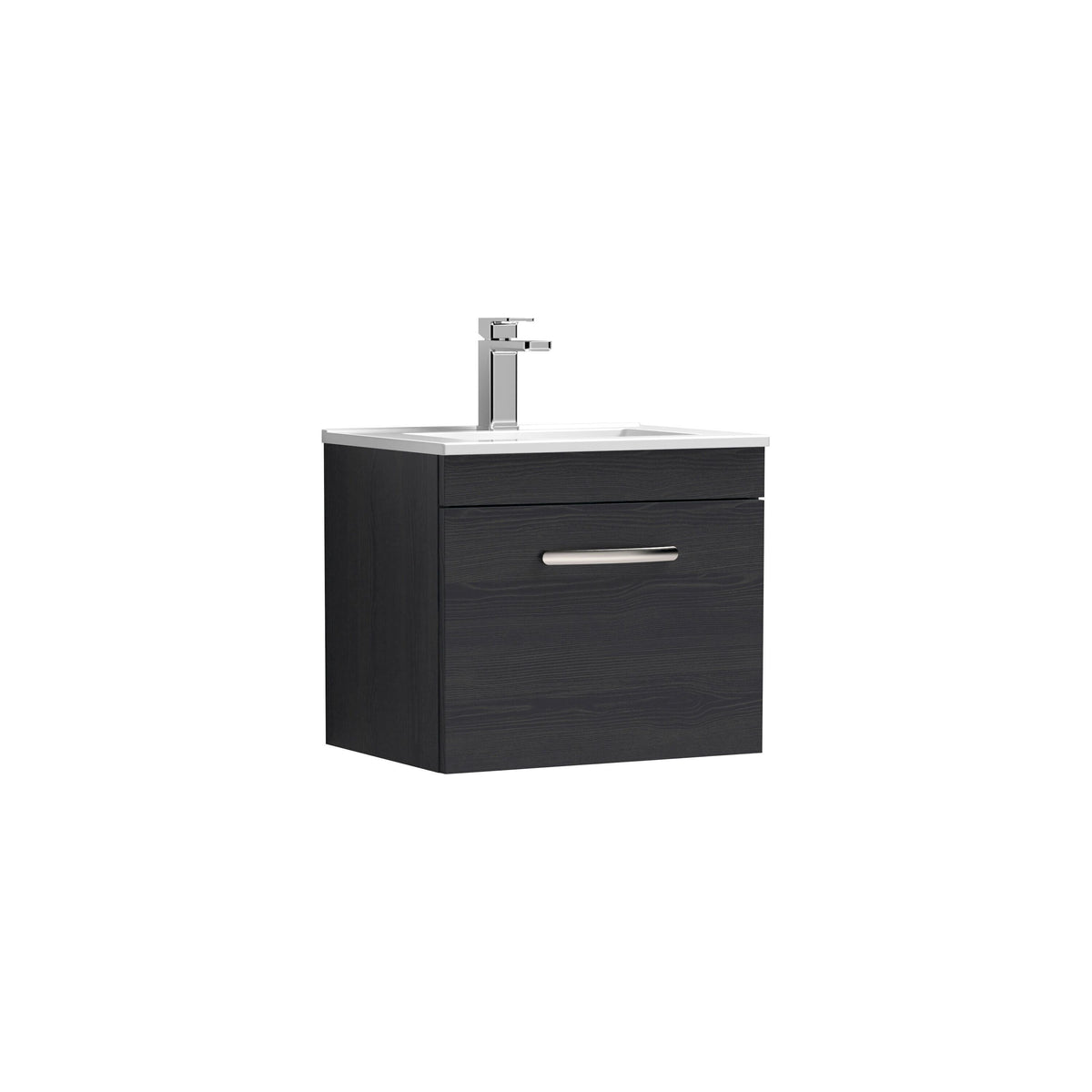 Nuie Athena 500mm 1 Drawer Wall Hung Vanity Unit With Minimalist Basin