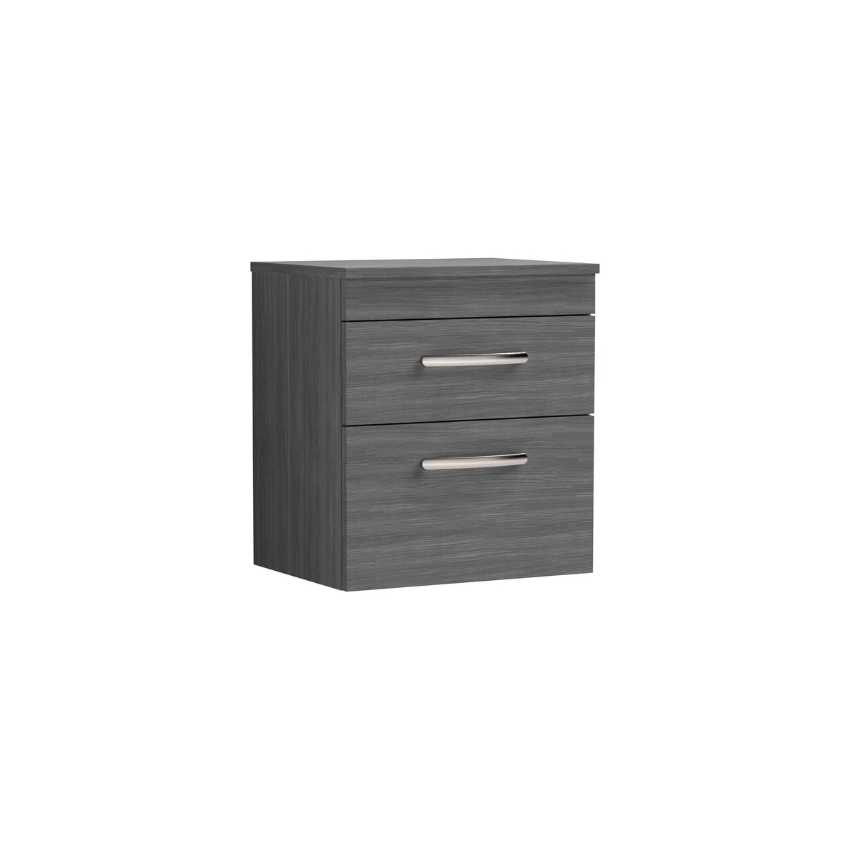 Nuie Athena 500mm 2 Drawer Wall Hung Vanity Unit With Co-ordinating Worktop