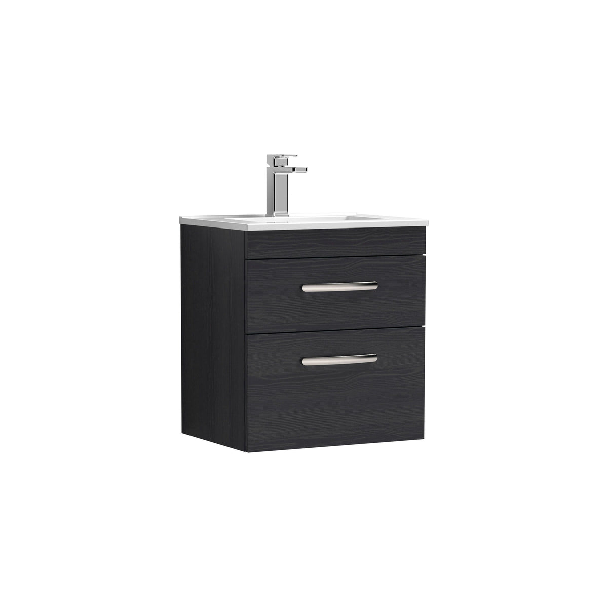Nuie Athena 500mm 2 Drawer Wall Hung Vanity Unit With Minimalist Basin