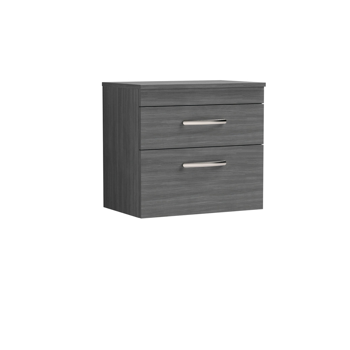 Nuie Athena 600mm 2 Drawer Wall Hung Vanity Unit With Co-ordinating Worktop