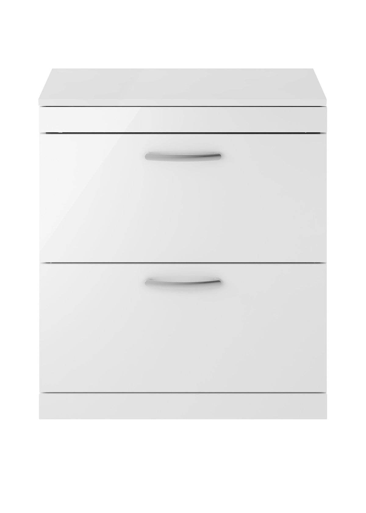 Nuie Athena 800mm 2 Drawer Floor Standing Vanity Unit With Co-ordinating Worktop