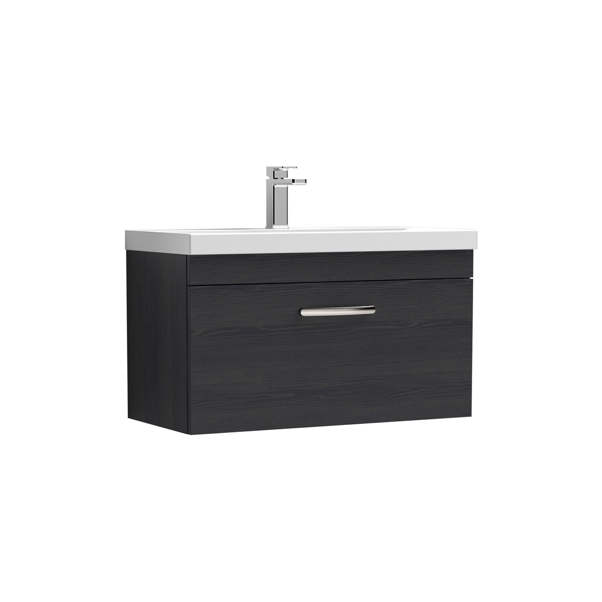 Nuie Athena 800mm 1 Drawer Wall Hung Vanity Unit With Thin Edge Basin